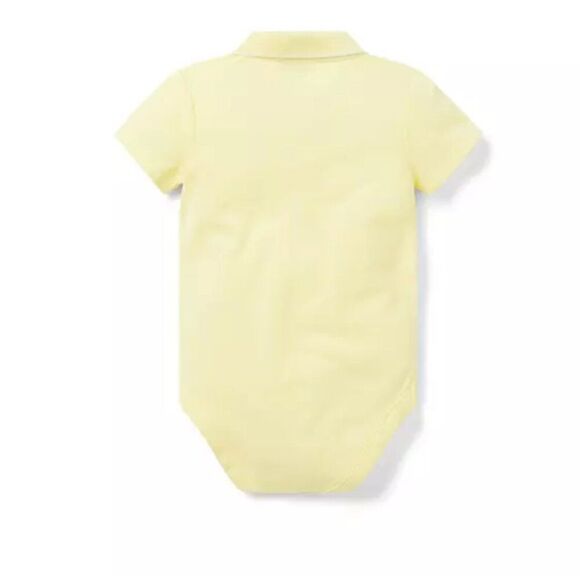 Janie and Jack 100048702 Baby Bunny Pique Polo Bodysuit yellow NWT size 6-12 m - Picture 2 of 2